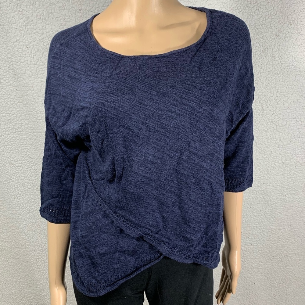 Anthropologie Moth Women's Small Cotton Blend Asymmetrical Knit Sweater Top